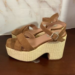 Steven New York Dipsy Espadrille Platform Sandal Size 8.5